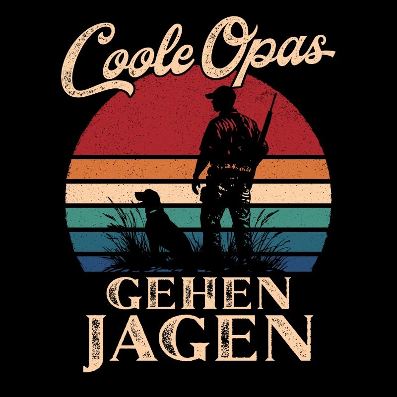 Coole Opas gehen Jagen Retro Großvater