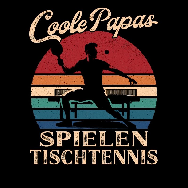 Cool Dads Playing Table Tennis Dad Gift