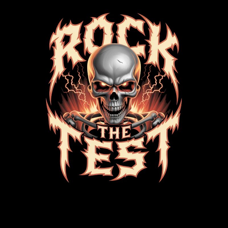 Rock The Test Funny Test Day Motivation The Test