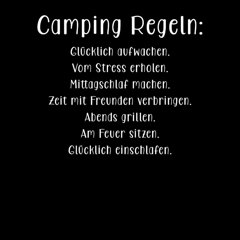 Camping Regeln für Camper
