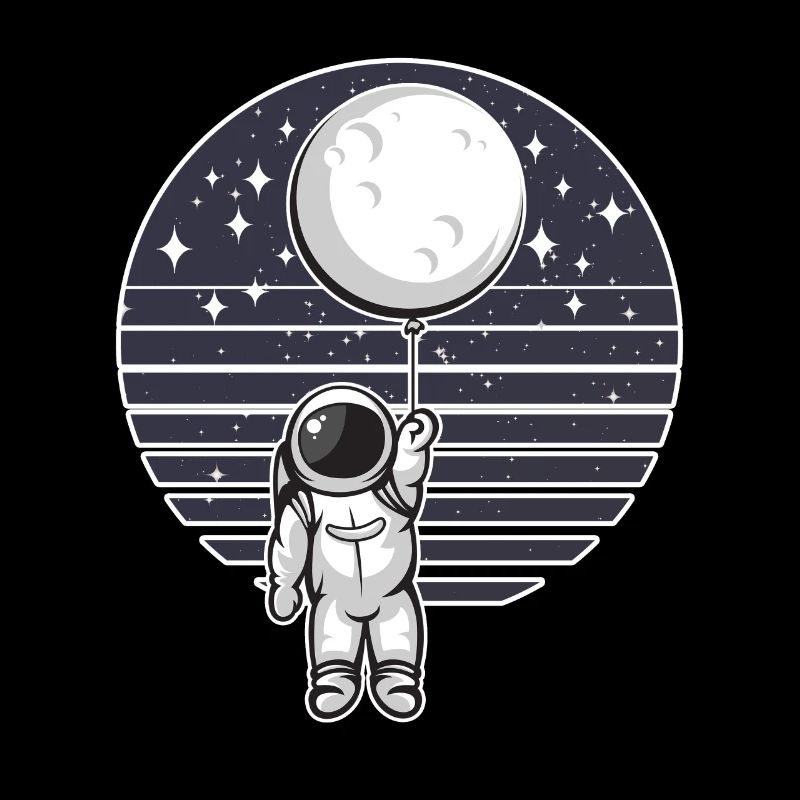 Astronaute lune ballon espace planète cadeau