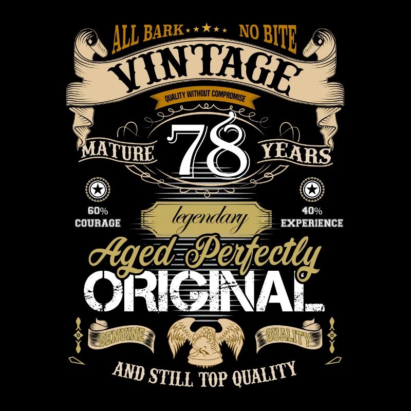 Conception d'anniversaire rétro vintage 78 ans