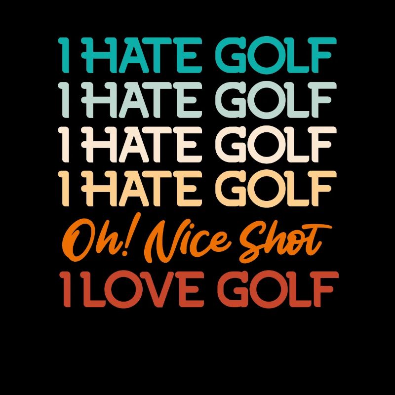 Golf Love et Golf Hate Golfer Golfer