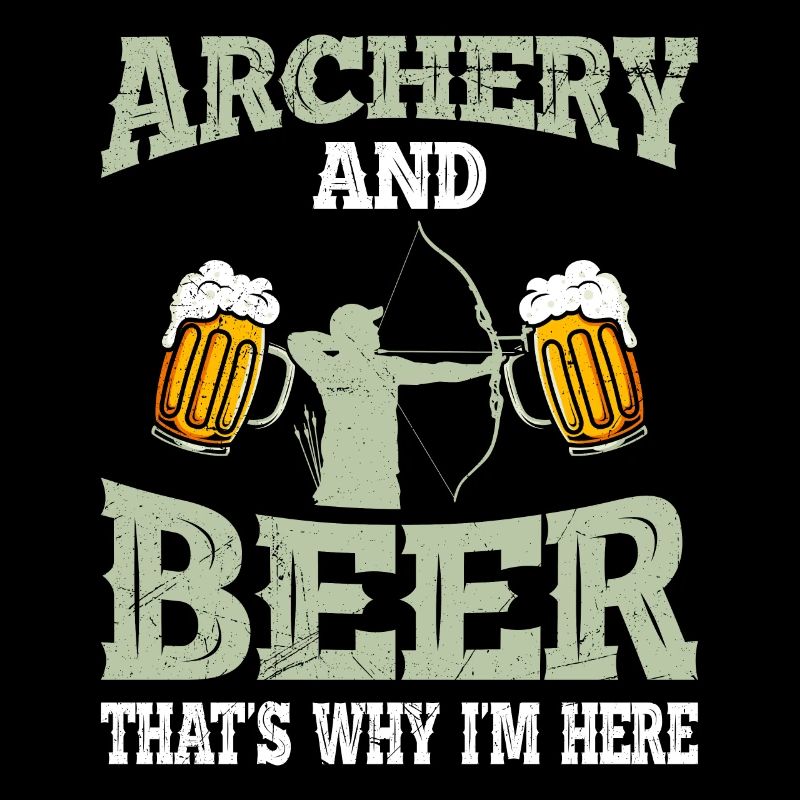 Bogenschießen und Bier Männer