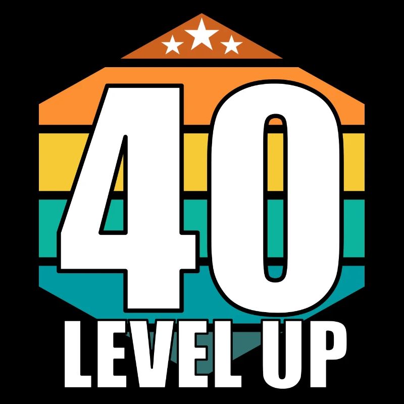 40. Geburtstag - Level Up retro