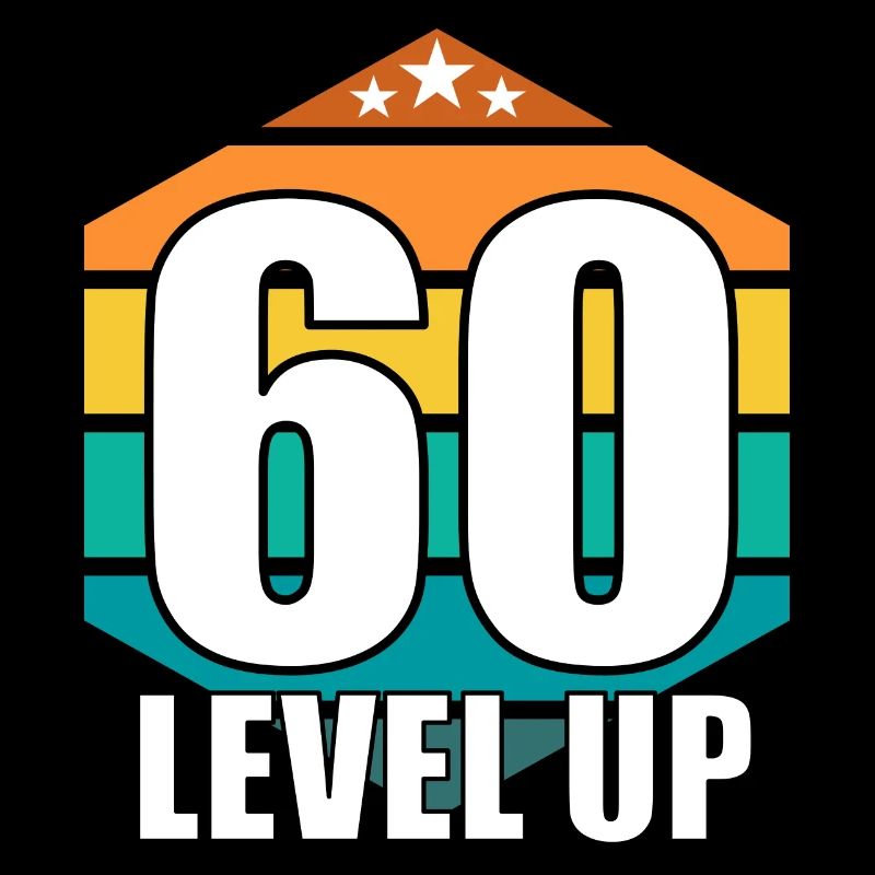 60. Geburtstag - Level Up retro