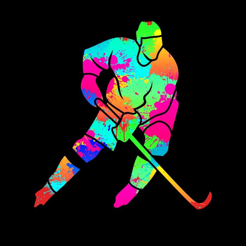 Eishockey Kunst Splash Art Eishockeyspieler