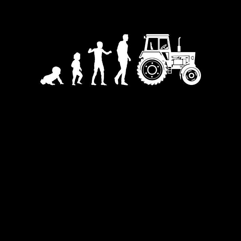 evolution baby farmer humor traktor man