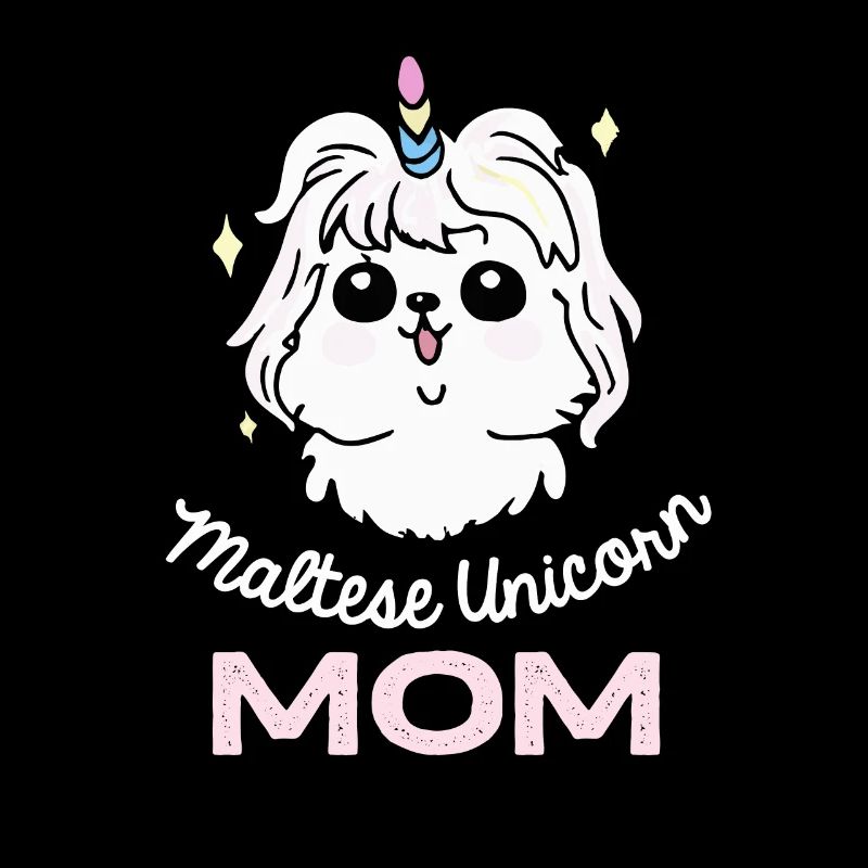 Maltesische Einhorn-Mutter Hund Retro