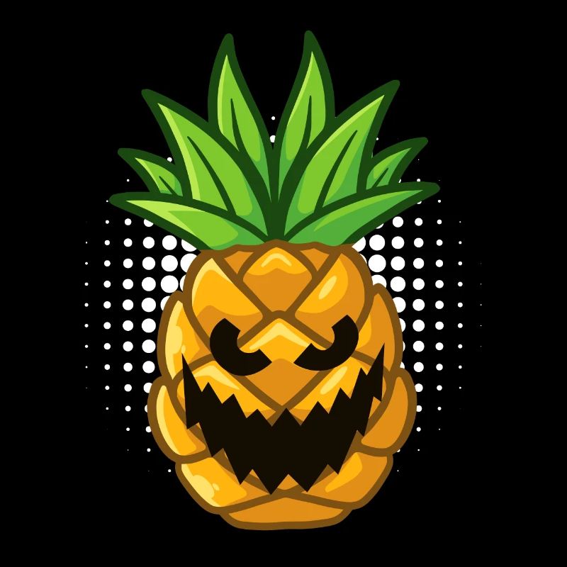 Pineapple creepy pumpkin Halloween
