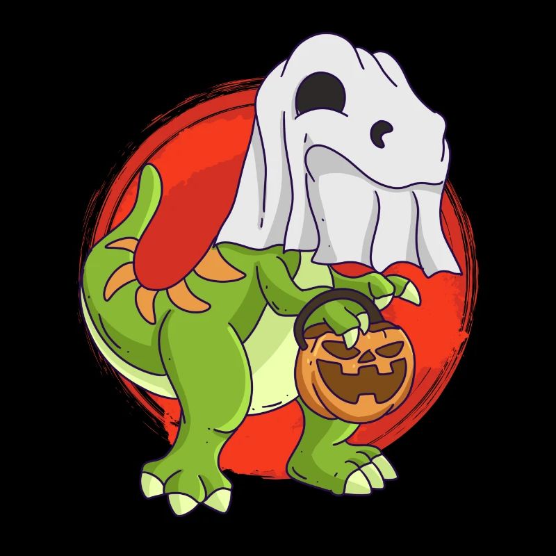 Dinosaur Halloween Ghost