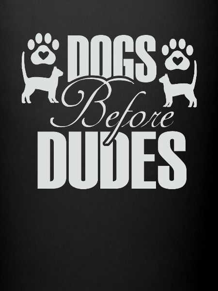 Chiens devant les gars