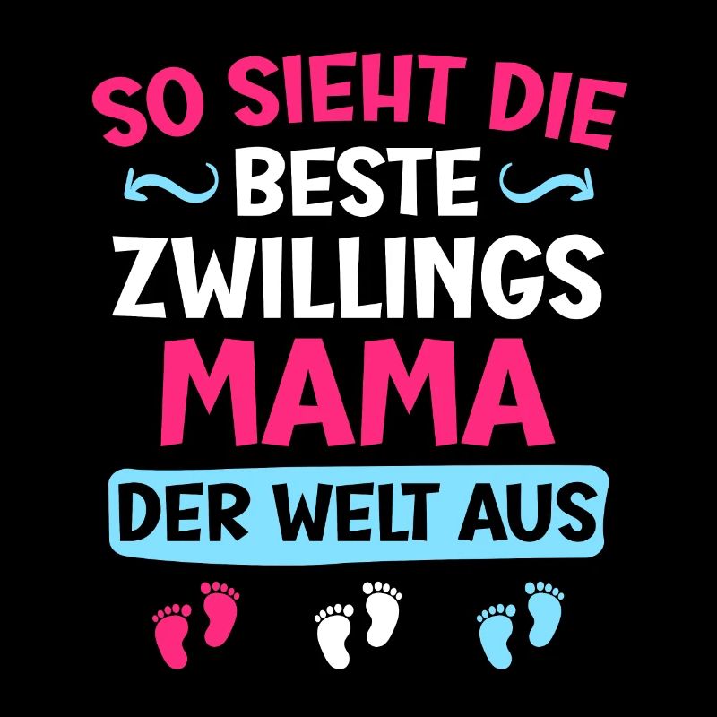 Zwillingsmama Mutter von Zwillinge Schwangere Mama
