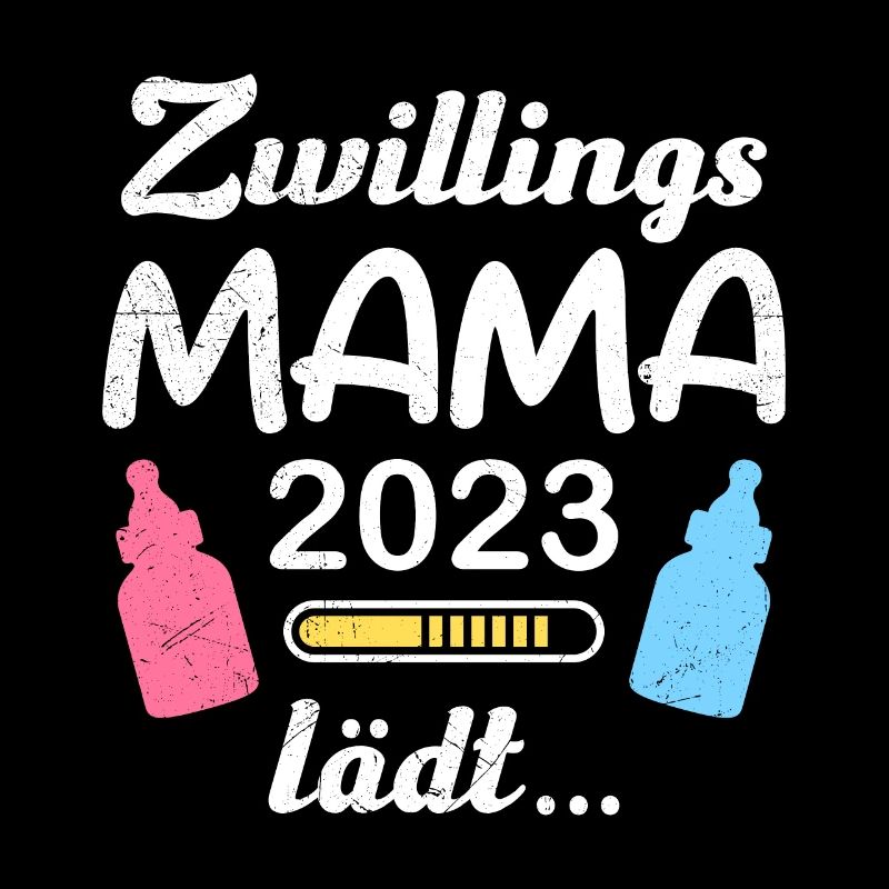 Zwillingsmama 2023 Zwillinge Junge Mädchen Mama
