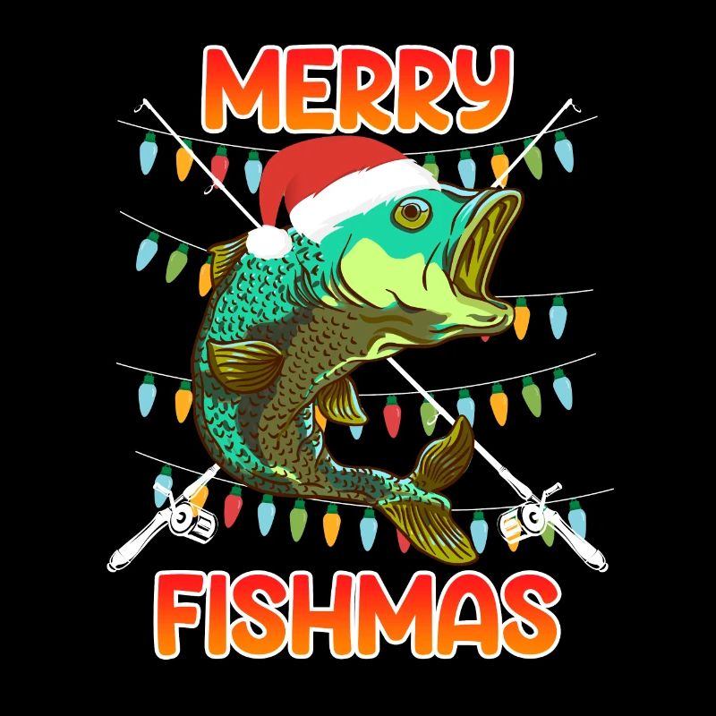 Pêcheur Noël Joyeux poisson Poisson