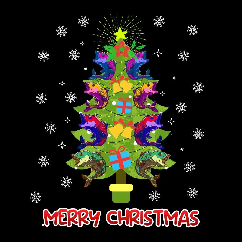 Merry Fish Tree Fish Angler