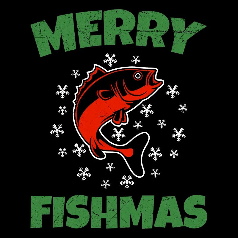 Joyeux Poissonnier Pêcheur Noël Crhistmas laids