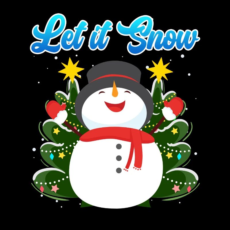 Let it Snow Snowman Noël