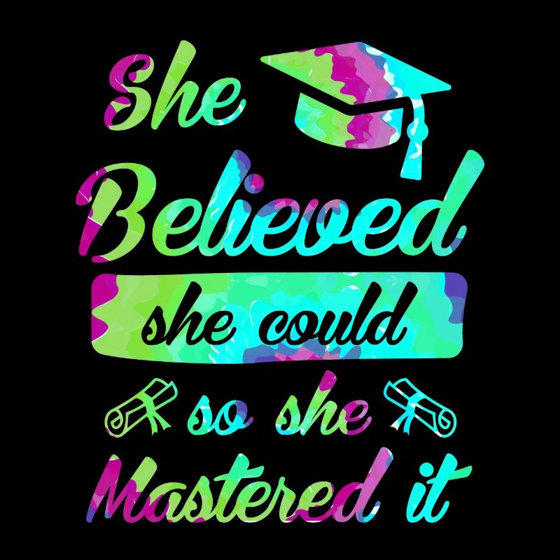 She has mastered Master's degree