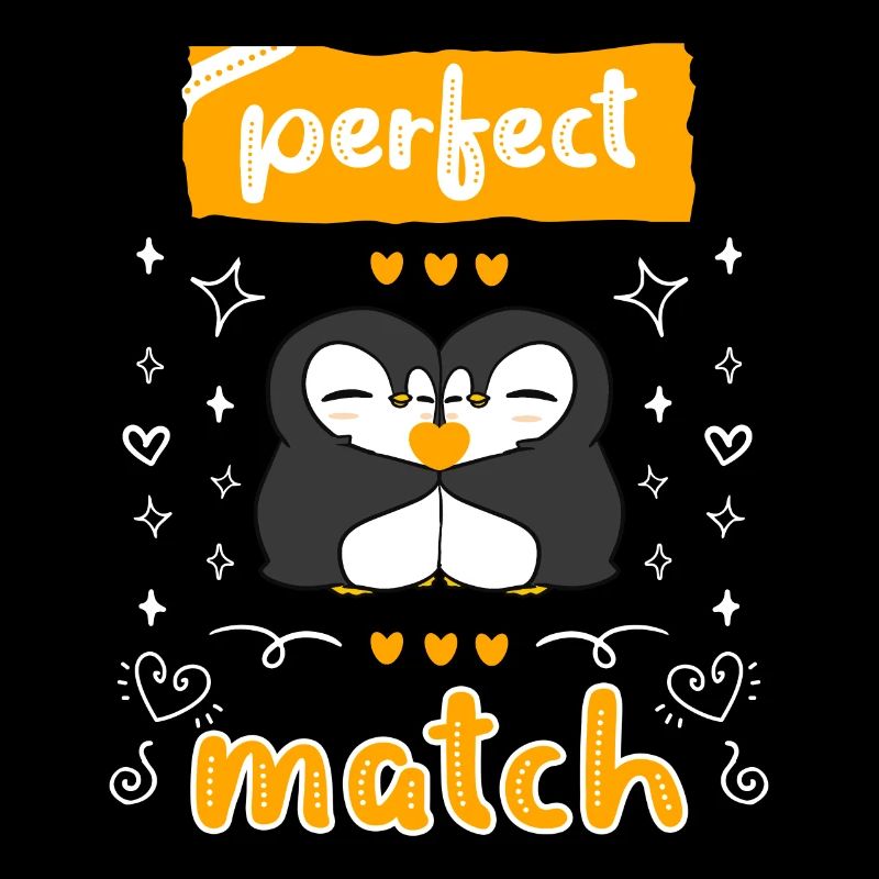 Perfect Match! Pinguin Liebe Valentinstag