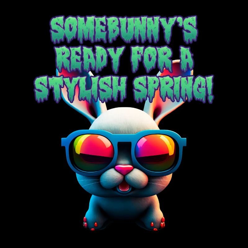 Joyeuses Pâques Lapins de Pâques cool avec style