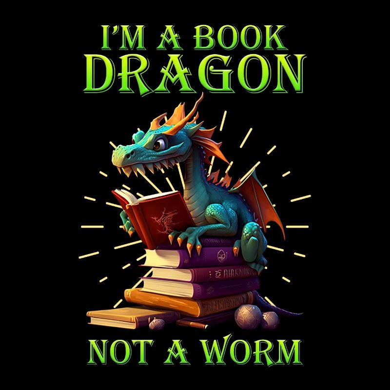 Bücherdrache Buchliebhaber und Drachenfans