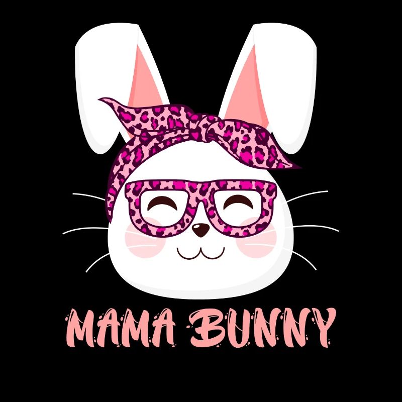 Mom Rabbit Rabbit Face Cool Easter Bunny Mom
