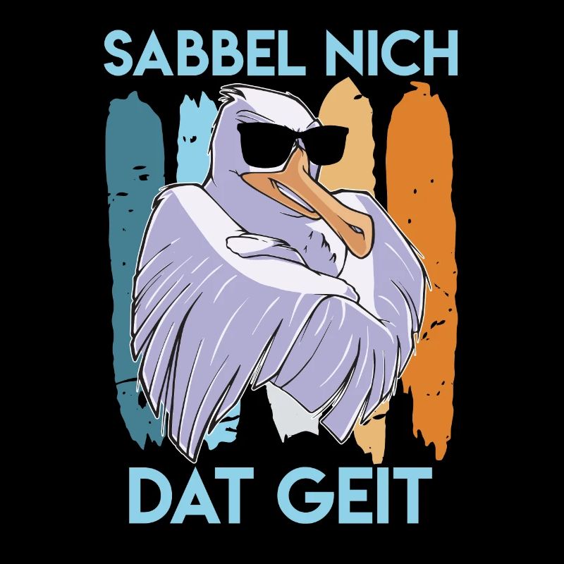 Möwe cool Sabbel nich Dat Geit Möwen Vogelfreund
