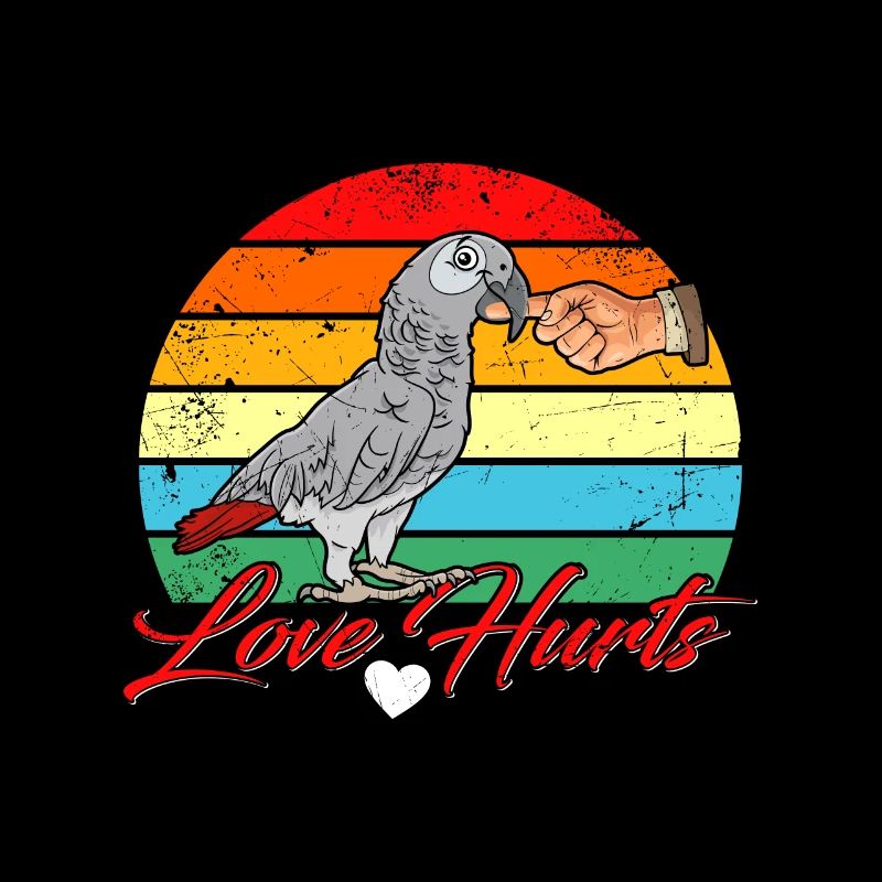 Liebe tut Weh Graupapagei African Grey