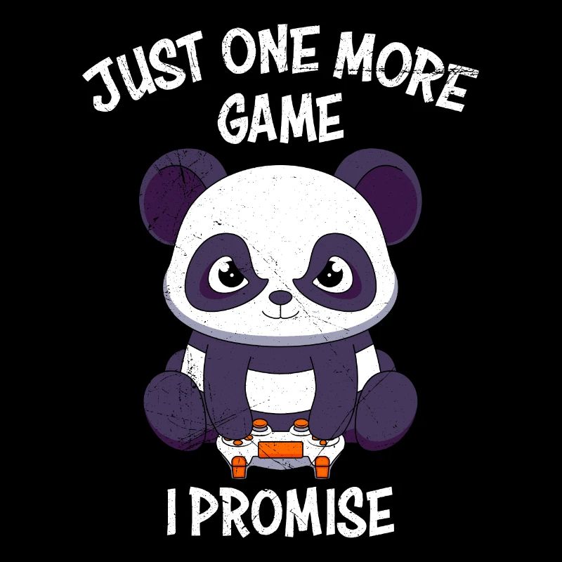 Gaming Panda Just One More Round I Promise