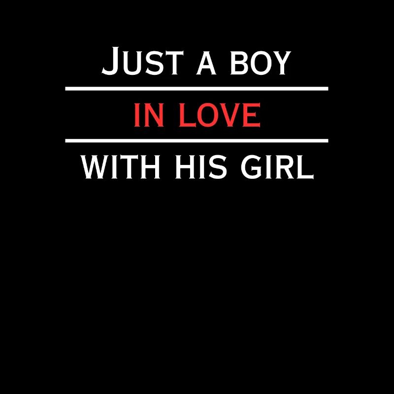 Nur ein Junge, der in sein Mädchen verliebt ist