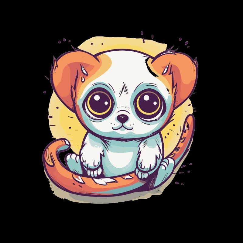 Netter Anime -Stil Langsam Loris Kawaii