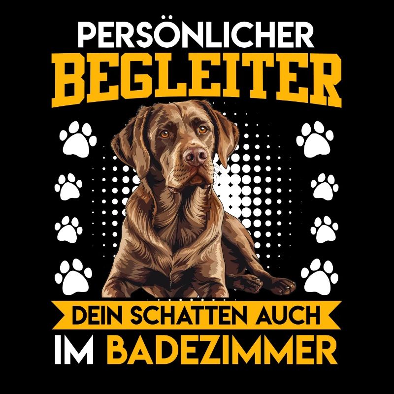 Labrador PERSÖNLICHER BEGLEITER zum Badezimmer