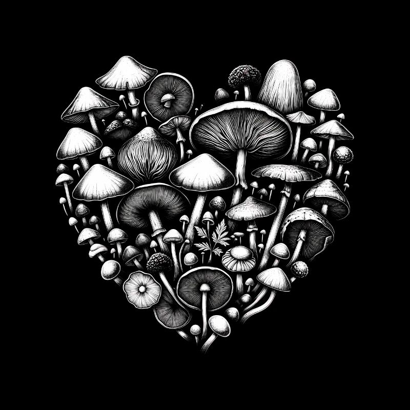 Cueilleur de champignons coeur de champignon