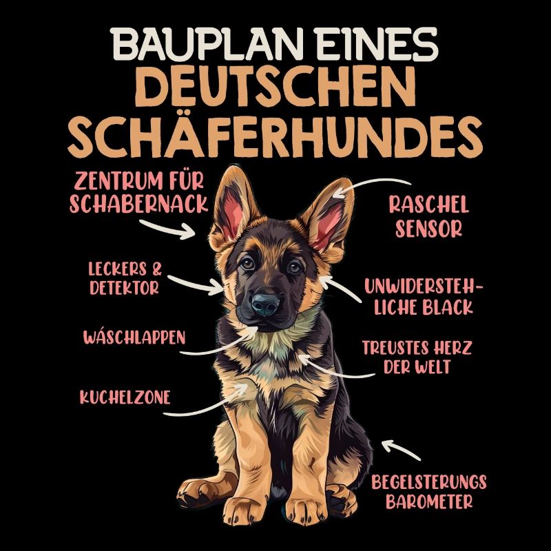 German Shepherd BLUEPRINT OF A GERMAN SHEPHERD Funny