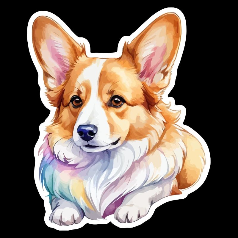 Welsh Corgi Pembroke Aquarelle