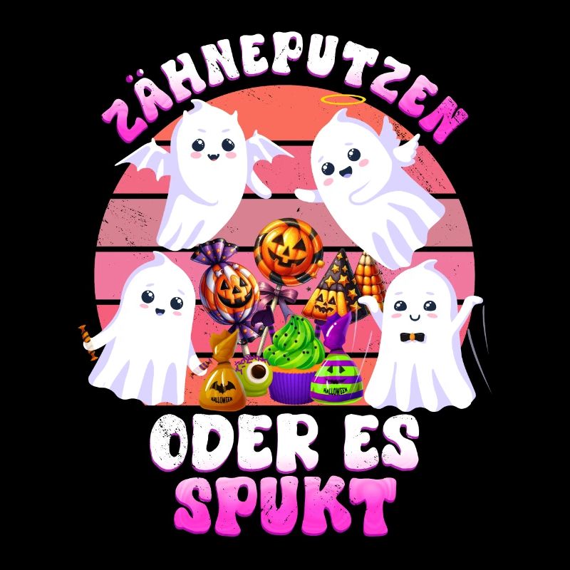 Halloween Kids BRUSH YOUR TEETH OR IT'S HAUNTED Funny