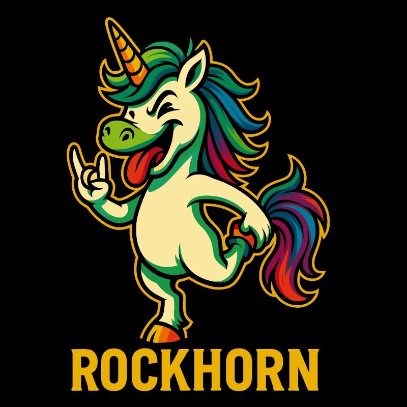 Rockhorn Einhorn Spruch Design