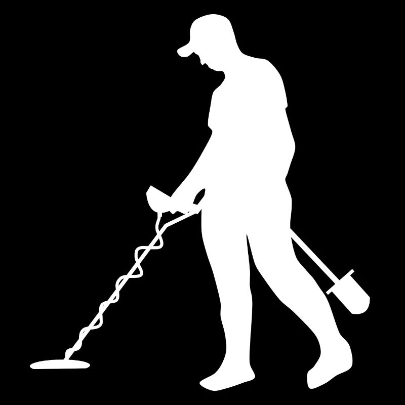 Chasseur de trésors et sondeur avec détecteur de métaux