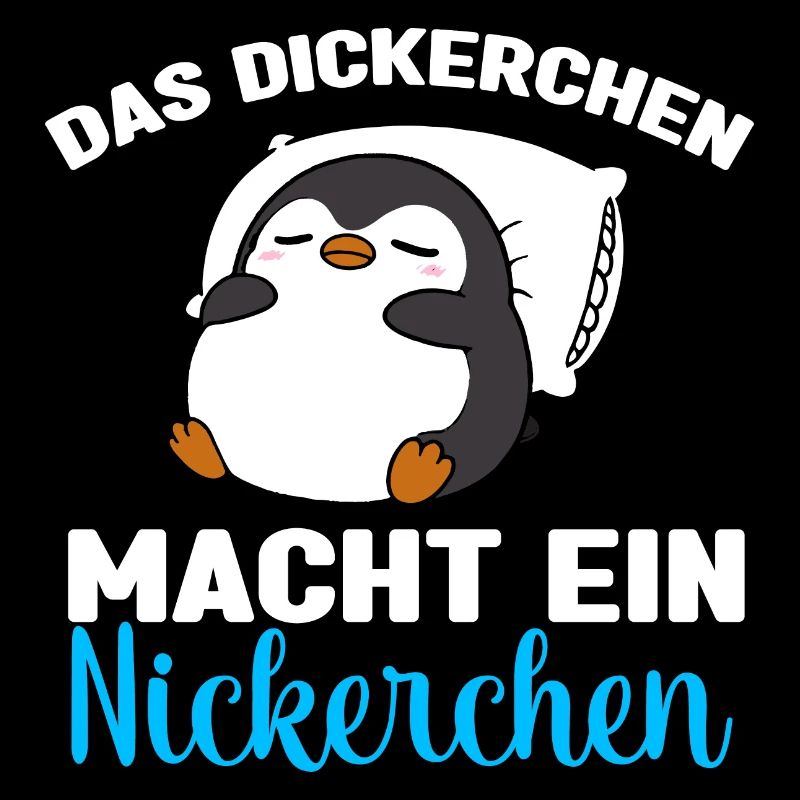 Pinguin Schlafshirt Dickerchen macht Nickerchen