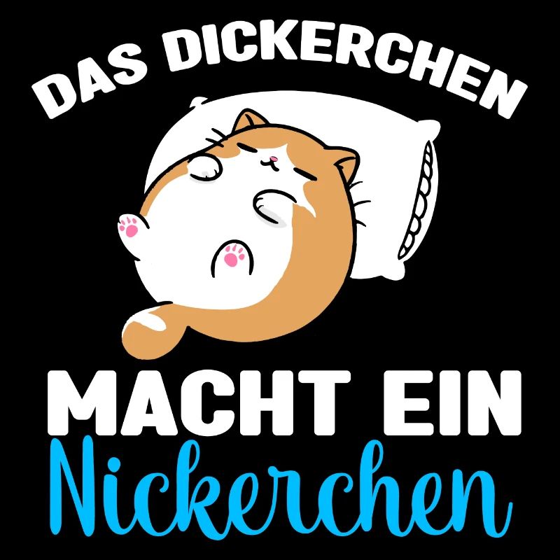 Katze Das Dickerchen macht ein Nickerchen