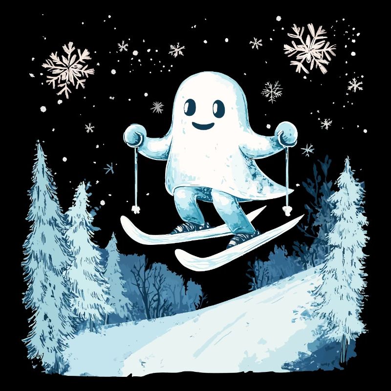 Geist Skifahrer Halloween