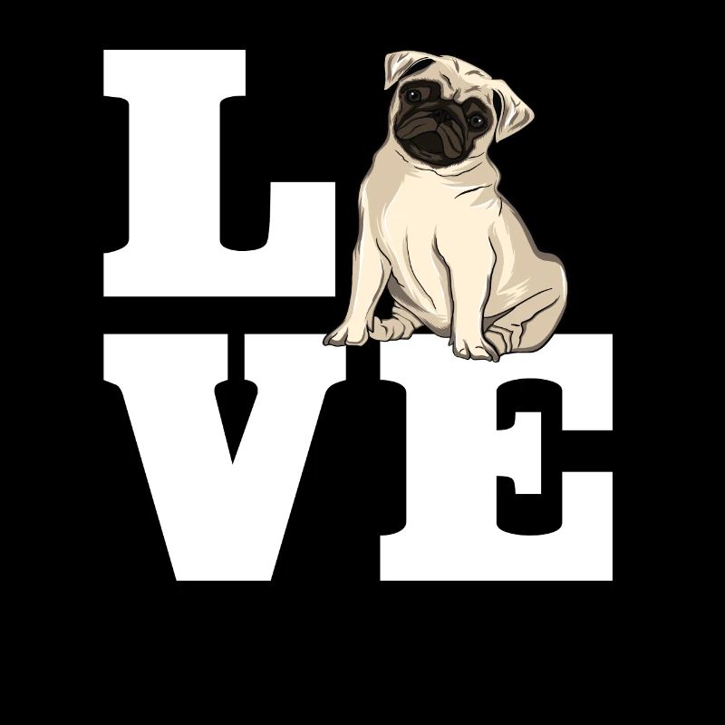 Mops chien amour