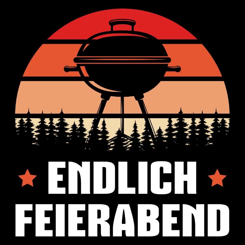 Grillen Endlich Feierabend Grill