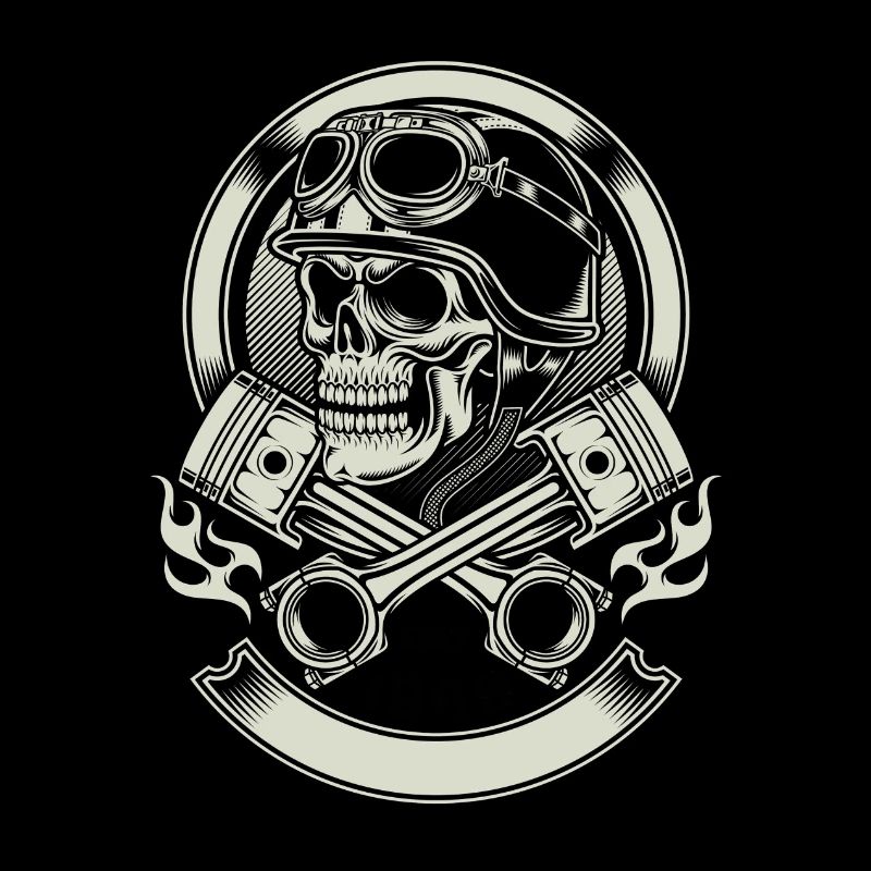 Totenschädel Skull mit Helm