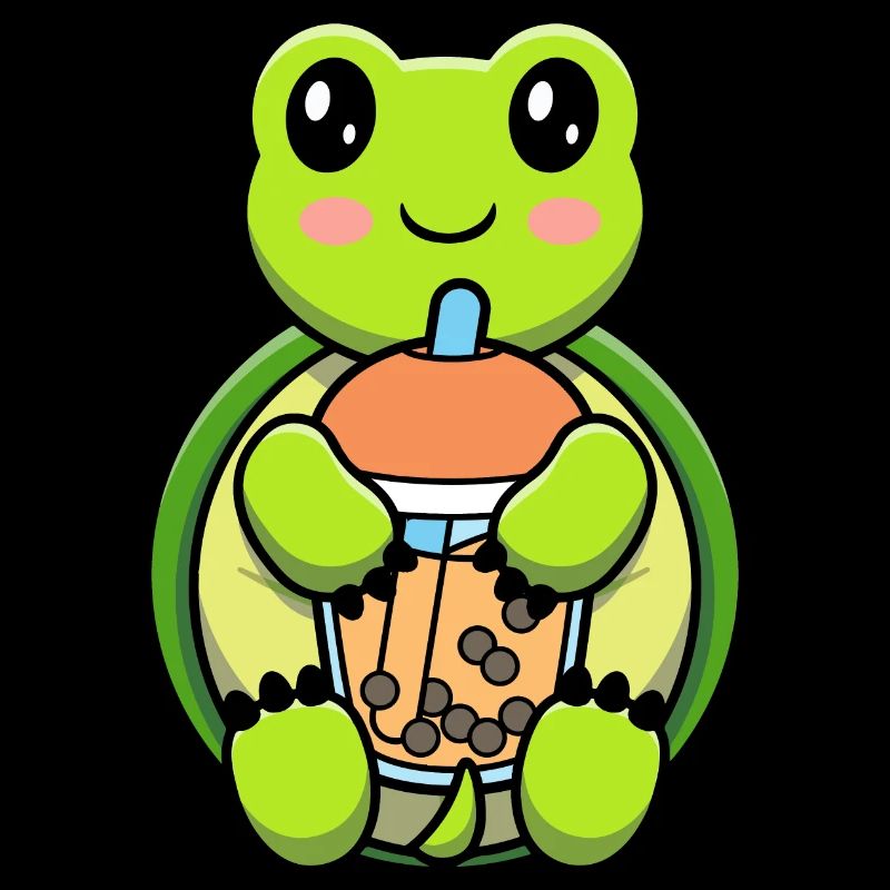 Bubble Milk Tea Tortue Buvant Boba Milk Tea