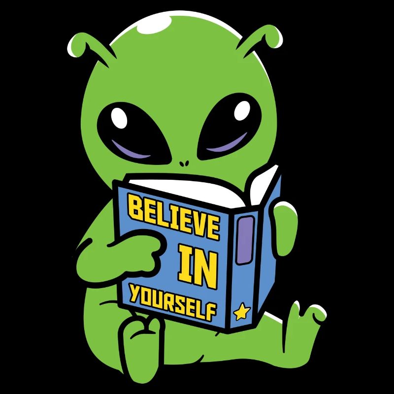 Alien Book Lover UFO Reading Drôle Alien