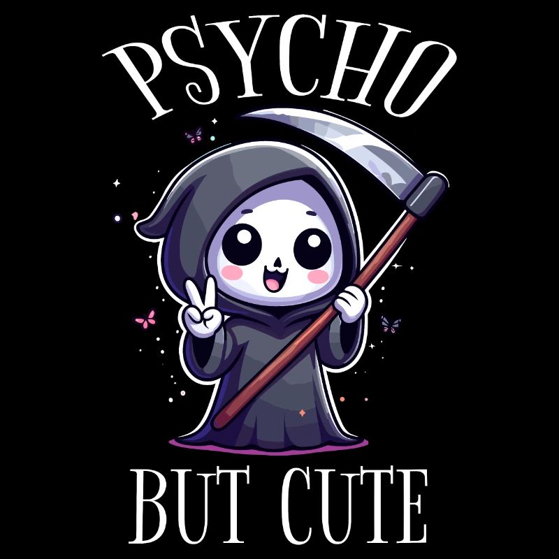 Psycho but Cute Chibi Grim Reaper