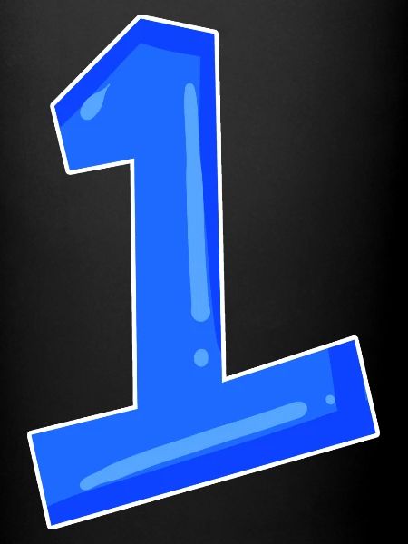 Numéro 1 bleu