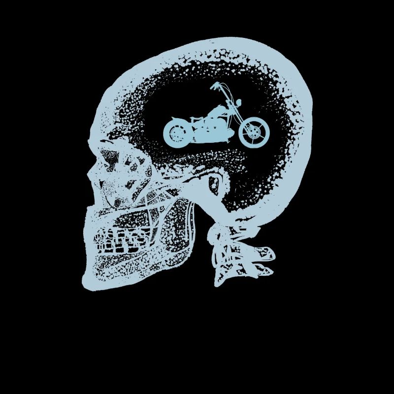 Motorcycle Chopper xray Motorrad Schädel